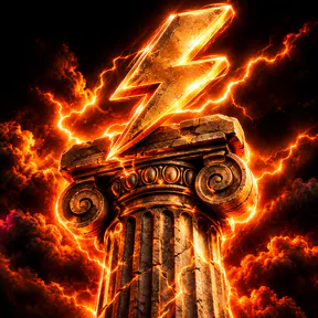 Capa de slot de mitologia, com colunas de pedra